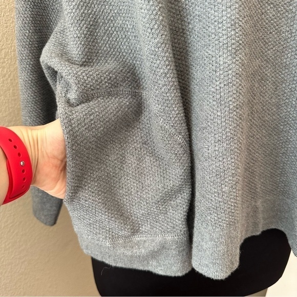 J. Jill Pure Cashmere Blend Boxy Waffle Knit Pull Over Sweater with Pockets - Picture 4 of 13